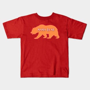 Orange Mama Bear is in Charge Kids T-Shirt